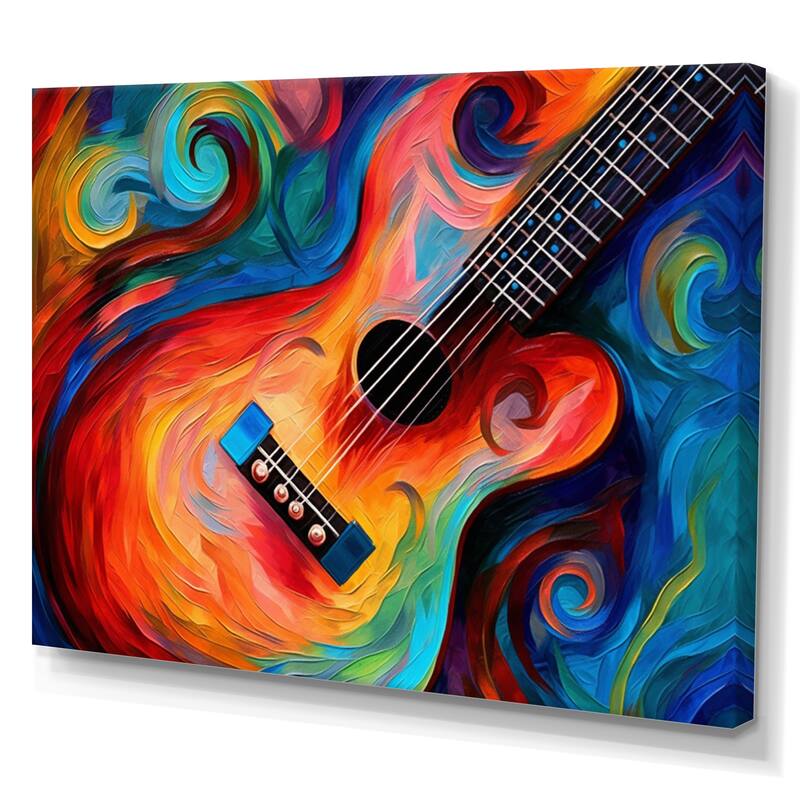 Designart "Music In Color Ii" Music Canvas Prints On Sale Bed Bath